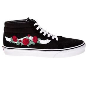 Vans Sk8 Women’s Old Skool Rose Thorns Mid Sneakers, Women’s Size 8.5